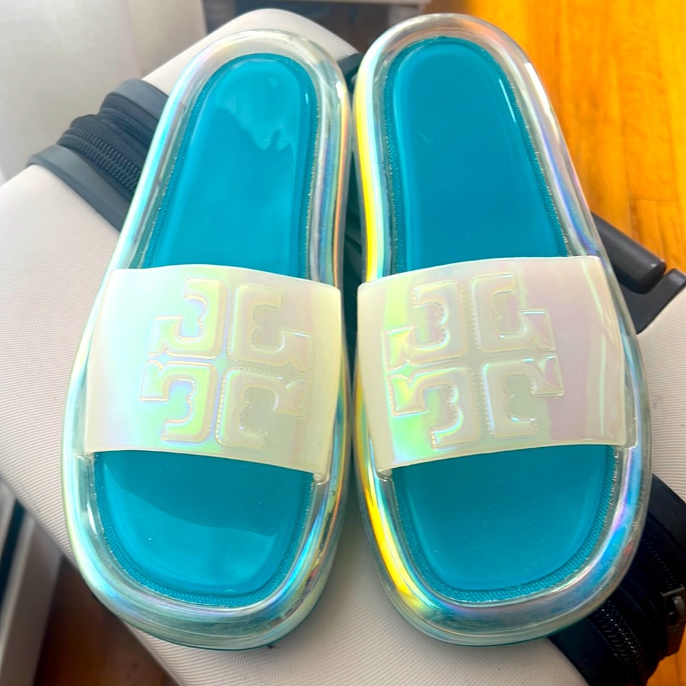 Authentic Bubble Jelly Tory Burch Slides